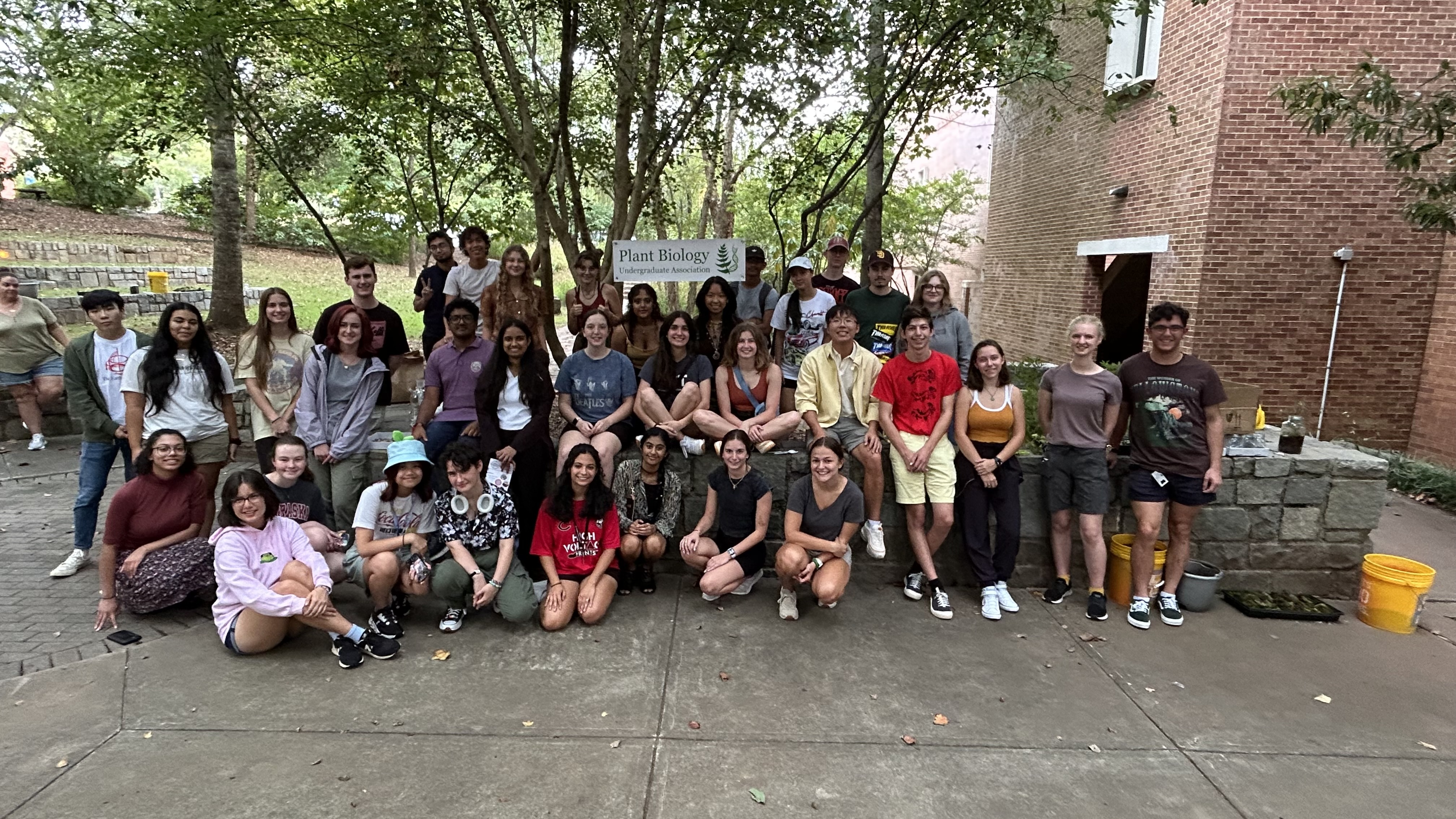 Group photo outside of the Plant Biology Undergraduate Association